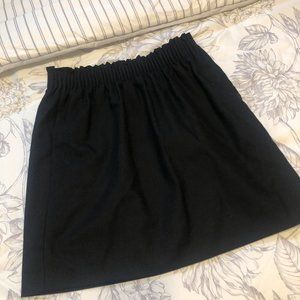 High-Waisted A-line Black Skirt
